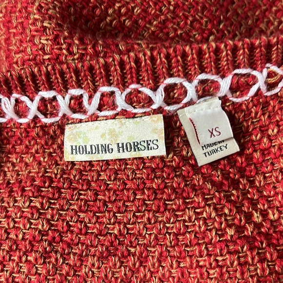 ANTHROPOLOGIE HOLDING HORSES Red Knit Sleeveless Dress XS - Picture 7 of 8
